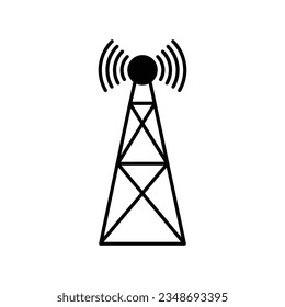 antenna tower icon design. telecommunication data network sign and symbol.