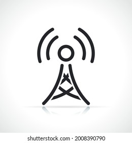 Antennenturm-Dünnzeilensymbol