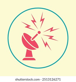 Antenna tower trendy icon seemly abstract vector illustration colorful artwork beautiful design.eps