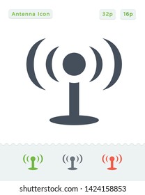 Antenna Transmission - Sticker Icons. A professional, pixel aligned icon.