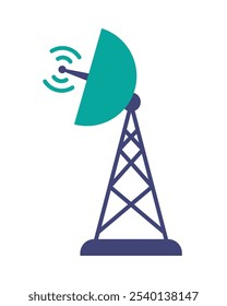 ícone da tecnologia de transmissão de antena isolado