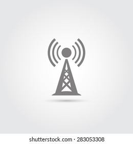 Antenna, Transmitter icon - Vector