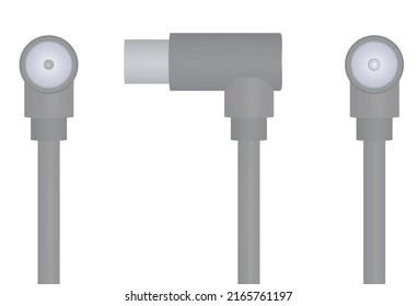 Tomas de cable de TV de antena. vector