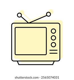 Antenna Tv color shadow thinline icon , vector, pixel perfect, illustrator file