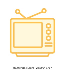 Antenna Tv duotone line icon , vector, pixel perfect, illustrator file