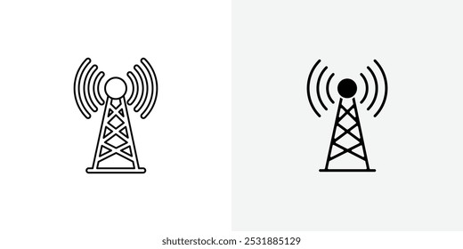 Conjunto de ícones de vetor de antena. Ilustrador de vetor de ações. EPS 10