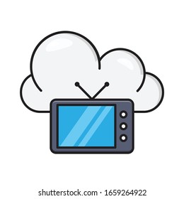 antenna vector flat color icon 