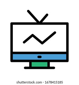 icono de color plano vectorial de antena 