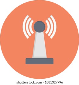 antenna vector flat colour icon