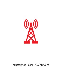 antenna vector flat illustration on white background


B