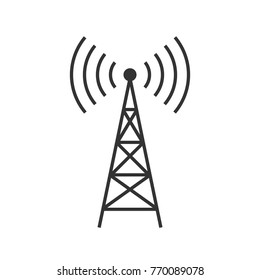antenna vector flat illustration on white background