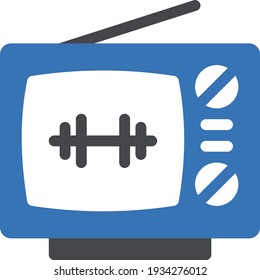 icono de color de glifo vectorial de antena