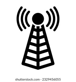 Antenna Vector Glyph Icon For Personal And Commercial Use.
