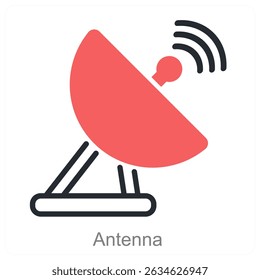design de conceito de ícone de vetor de antena