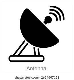 design de conceito de ícone de vetor de antena
