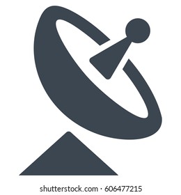 Antenna vector icon. Flat smooth blue symbol. Pictogram is isolated on a white background. Designed for web and software interfaces.