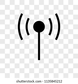 Antenna with vector icon on transparent background, Antenna with icon