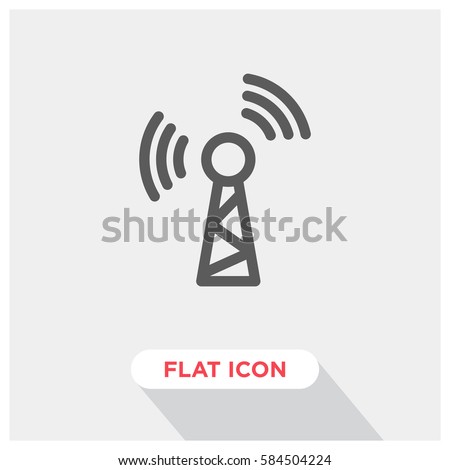 Antenna vector icon, signal symbol. Modern, simple flat vector illustration for web site or mobile app