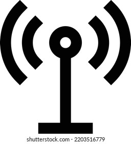 Ilustración de vectores de antena en un fondo transparente.Símbolos de calidad premium.Icono de vector de trazo para el diseño de concepto y gráfico.
