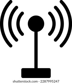 antenna  Vector illustration on a transparent background. Premium quality symmbols. Glyphs vector icons for concept and graphic design. 

