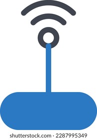 ilustración de antena Vector en un fondo transparente. Símbolos de calidad superior. Iconos vectoriales de glifos para diseño de conceptos y gráficos. 


