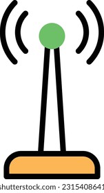 antenna Vector illustration on a transparent background. Premium quality symmbols. Line Color vector icons for concept and graphic design.