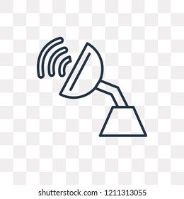 Antenna vector outline icon isolated on transparent background, high quality linear Antenna transparency concept can be used web and mobile
