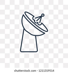 Antenna vector outline icon isolated on transparent background, high quality linear Antenna transparency concept can be used web and mobile
