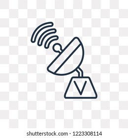 Antenna vector outline icon isolated on transparent background, high quality linear Antenna transparency concept can be used web and mobile