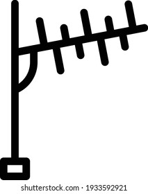 icono de línea delgada vectorial de antena