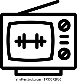 antenna vector thin line icon