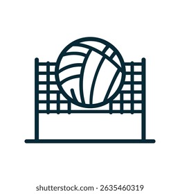 Antennae ,minimalist Volleyball Net Icon Style, vector illustration with background