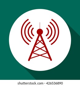 Antenna.Vector icon.
Radio tower.