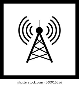 Antenna.Vector icon.
Radio tower.