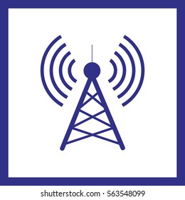 Antenna.Vector icon.
Radio tower.
