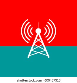 Antenna.Vector icon.
Radio tower.