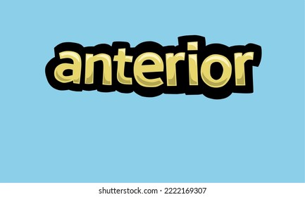 ANTERIOR schreibt Vektordesign auf blauem Hintergrund sehr einfach und sehr cool