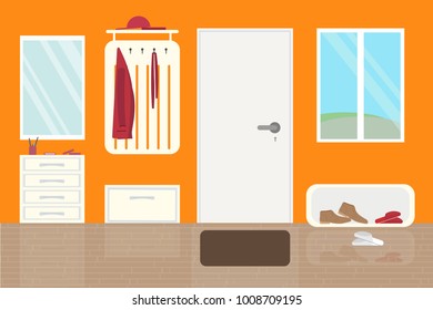 Anteroom Interior vector illustration
