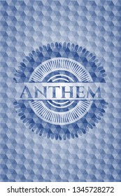 Anthem blue hexagon emblem.