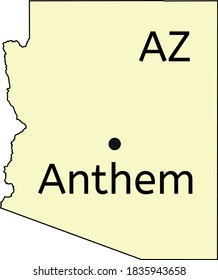 Anthem census-designated place location on Arizona map