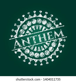 Anthem chalk emblem. Vector Illustration. Detailed.