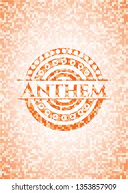 Anthem orange mosaic emblem