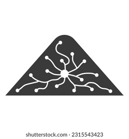 Anthill-Glyph-Symbol einzeln auf weißem Hintergrund.Vektorgrafik.