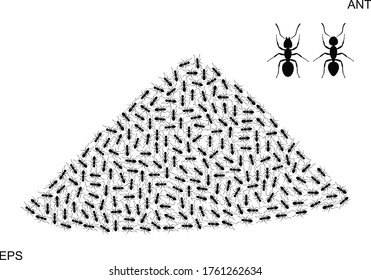 Anthill logo. Isolated anthill on white background. Ant