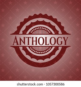 Anthology badge with red background