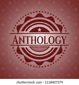 Anthology red emblem. Retro