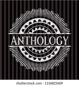 Anthology silvery badge or emblem