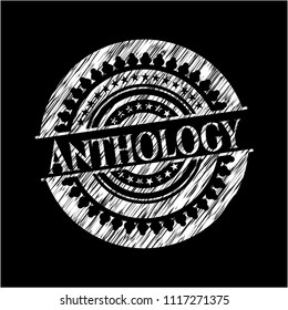 Anthology written with chalkboard texture