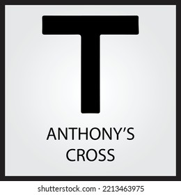Anthony's Cross Religious Icon Vector File