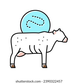 anthrax cow color icon vector. anthrax cow sign. isolated symbol illustration